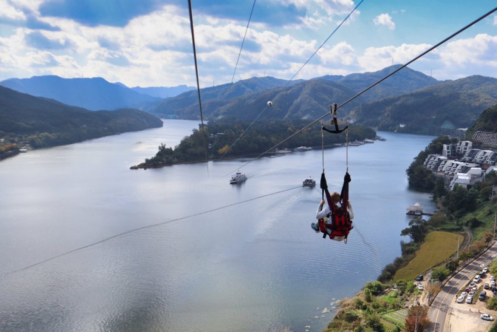 Nami Island Zipline View