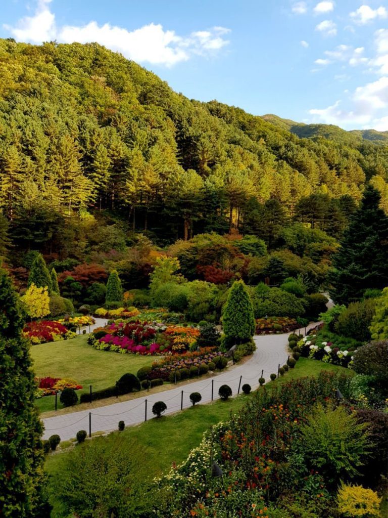 Views of The Sunken Garden in The Garden of Morning Calm