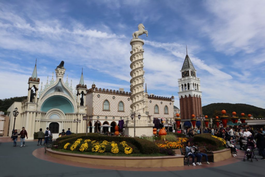 Main Square at Everland Theme Park near Seoul