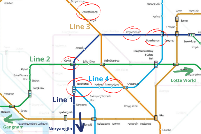 Seoul Subway Map for Tourists