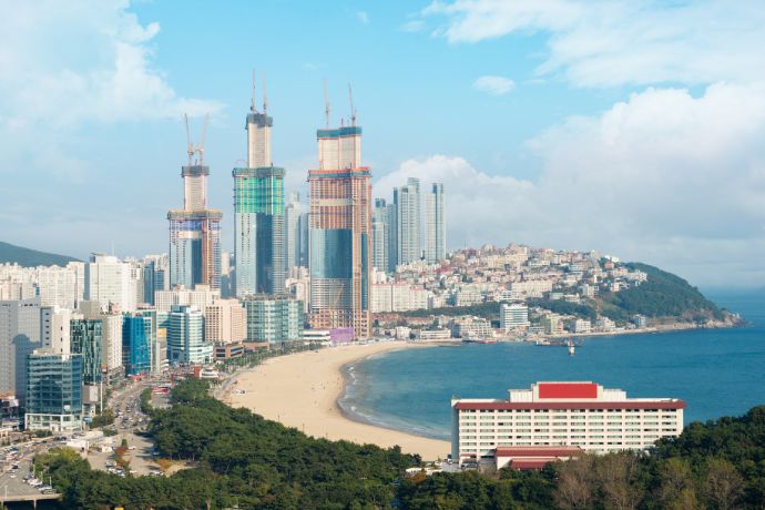 View over Haeundae Beach in Busan