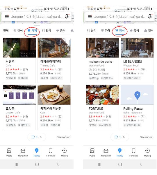 Cafes and Restaurants