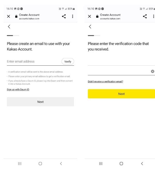 Kakao Account Setup