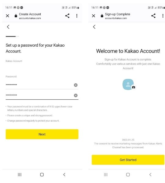 Kakao Account Setup