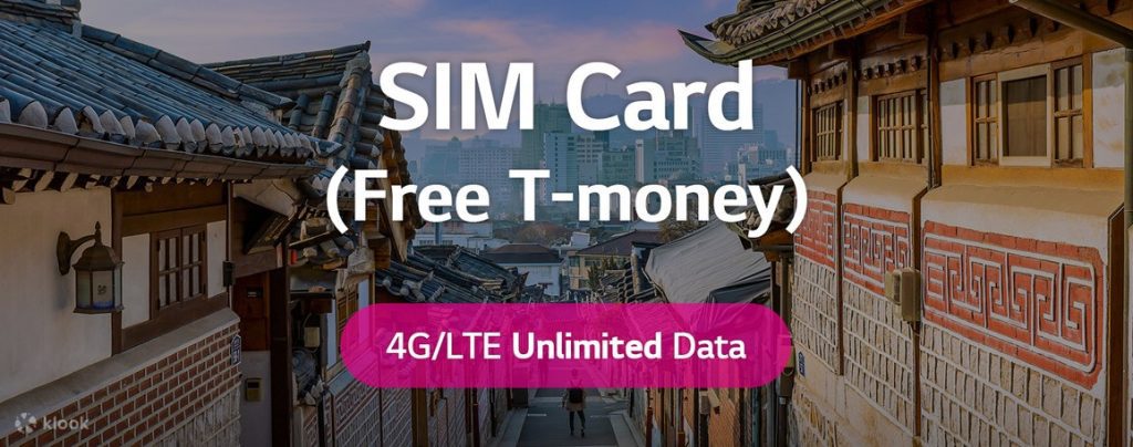 Korea Unlimited Data plus Tmoney Card